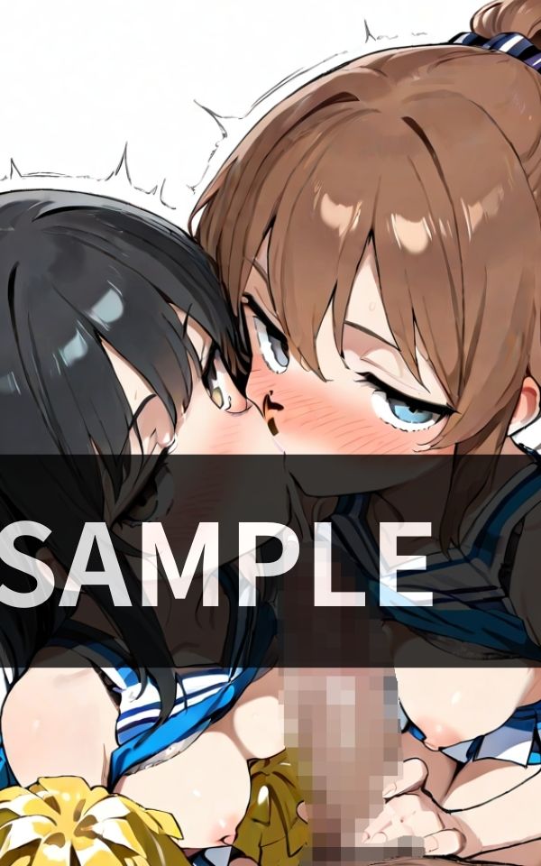 サンプル画像4:応援の名のもとに チアガールたちのダブルフェラで尽くされる連続ご奉仕タイム(月影ロマンス工房) [d_613610]