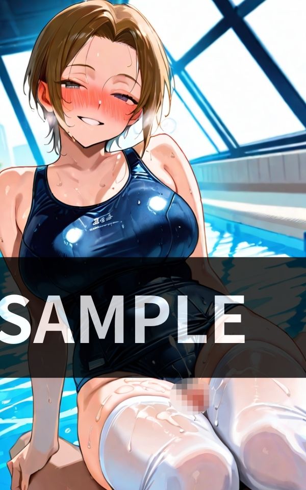 膝コキ天国 放課後のプールサイドで スク水女子に 搾られまくり！ 画像5