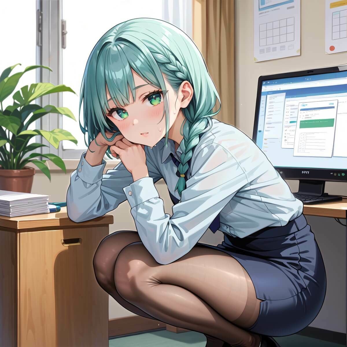 【ウェッティ】同人CG・AI『ちっぱい秘書の全力、エロエロ接待！美人秘書が有能すぎた！がっつり220枚』3