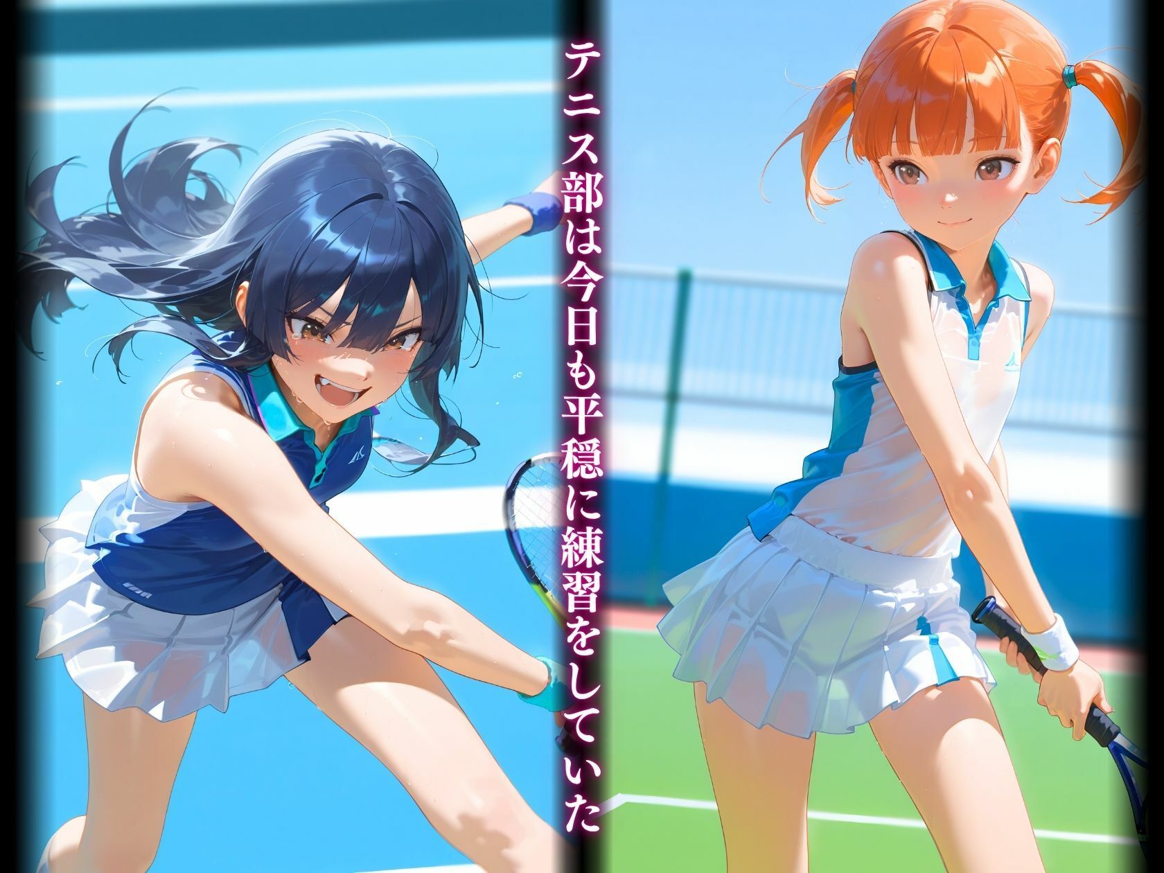 サンプル画像1:貧乳テニス部新しく来たコーチの練習がおかしい件「ウソじゃん…」(ぷち☆ヘブン) [d_613773]