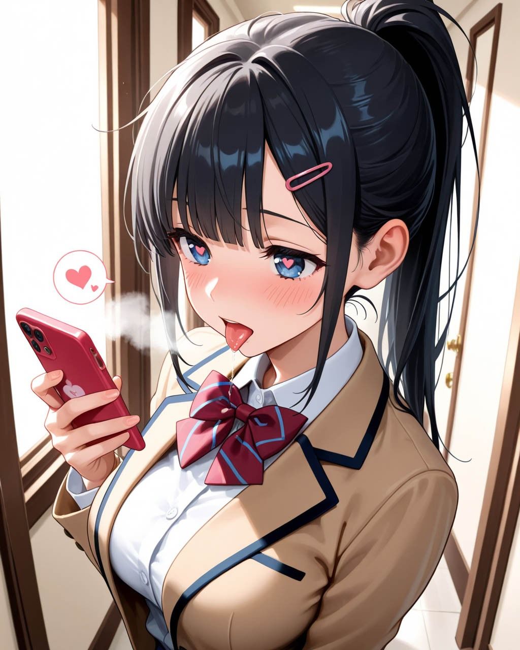 サンプル画像1:巨乳クラスメイトたちに催●をかけてチン〇の性処理任せた件(青空楽園) [d_613849]