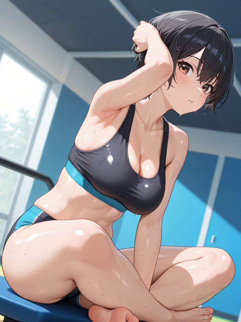 サンプル画像1:変態コーチとセックスで肉体強化  連続絶頂が止まらない汗だくのトレーニング(ガーネット) [d_613887]