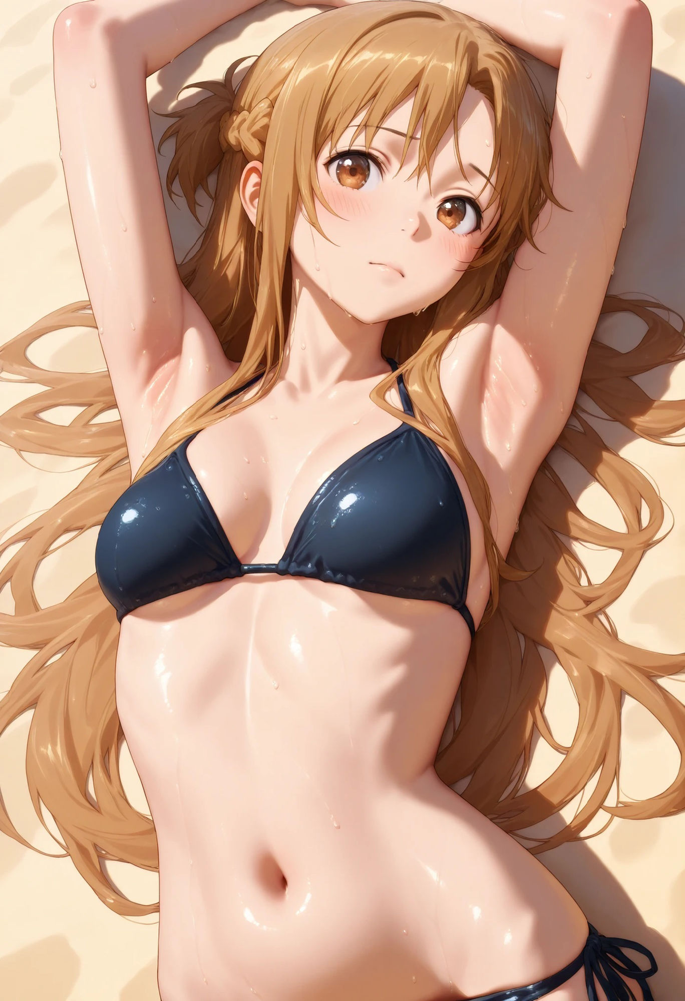 サンプル画像1:ア〇ナ  黒ビキニでえっち(HKMアート) [d_613976]