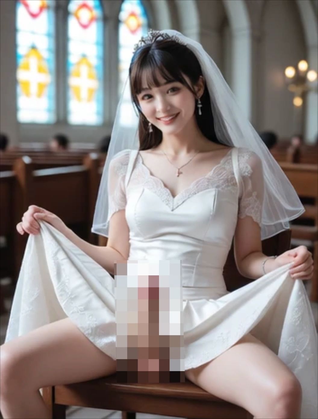 ふたなりオナニー動画 混浴温泉 メイド ウエディング 画像5