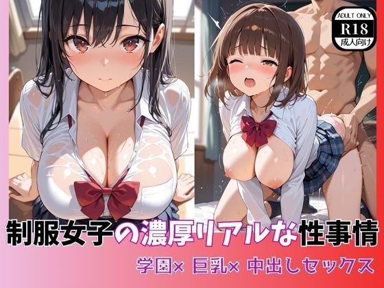 制服女子の濃厚リアルな性事情 学園×巨乳×中出しセックス【ましゅまろ製作所】