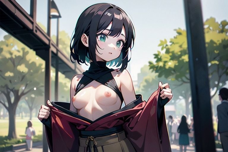 サンプル画像6:最新のトレンドはおっぱいまるだし？！和風ファッションな女の子達！3(はるはるぽん) [d_614303]