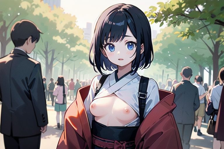 サンプル画像1:最新のトレンドはおっぱいまるだし？！和風ファッションな女の子達！4(はるはるぽん) [d_614321]