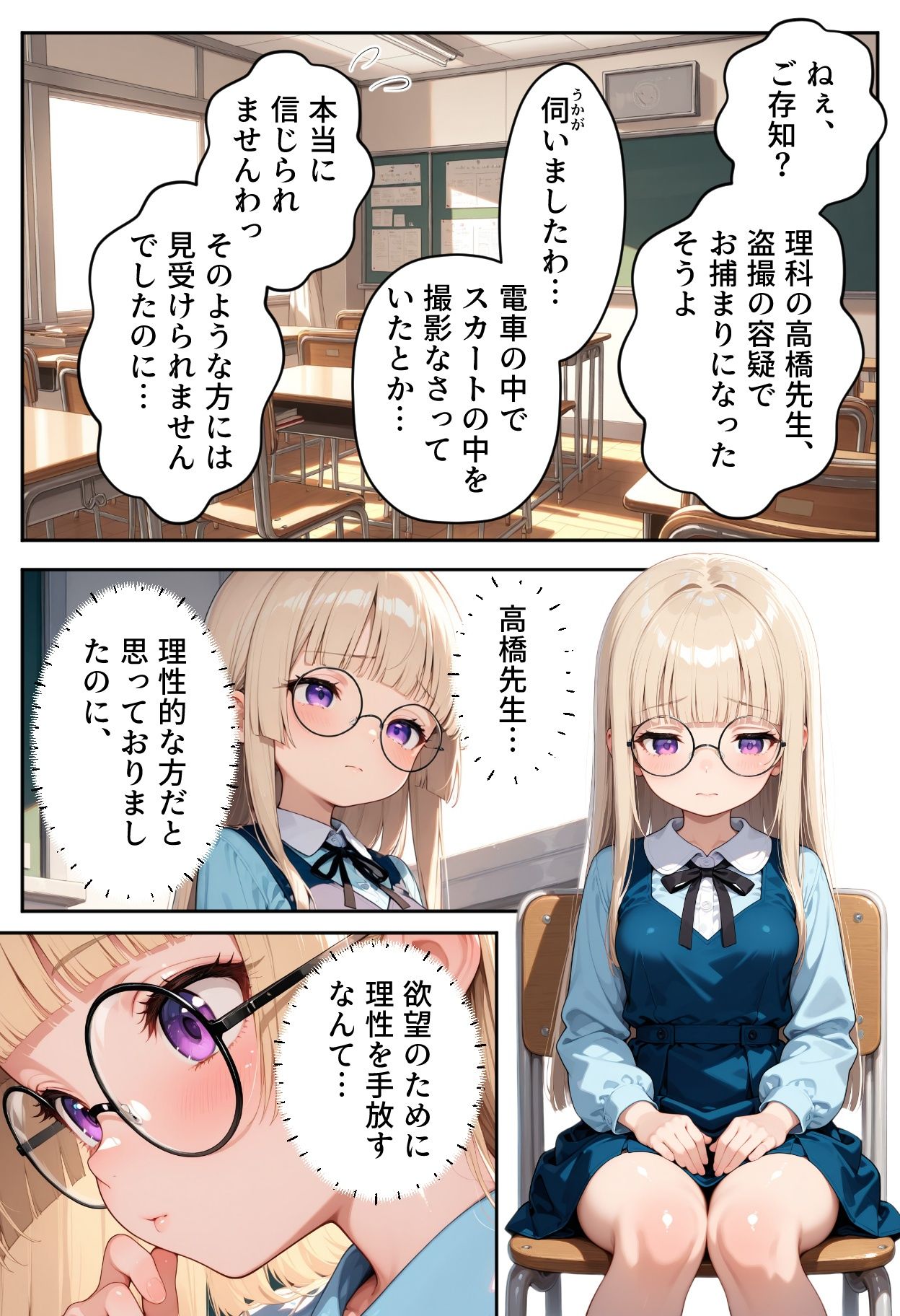 サンプル画像1:お嬢様は理性を守れない(AI天獄) [d_614450]