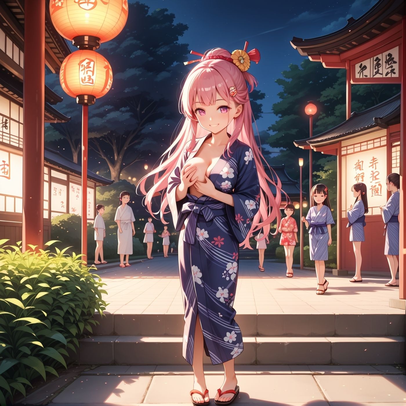 サンプル画像4:浴衣、、、どう？【浴衣美少女の厳選CG227枚収録】(アオとハル) [d_614480]