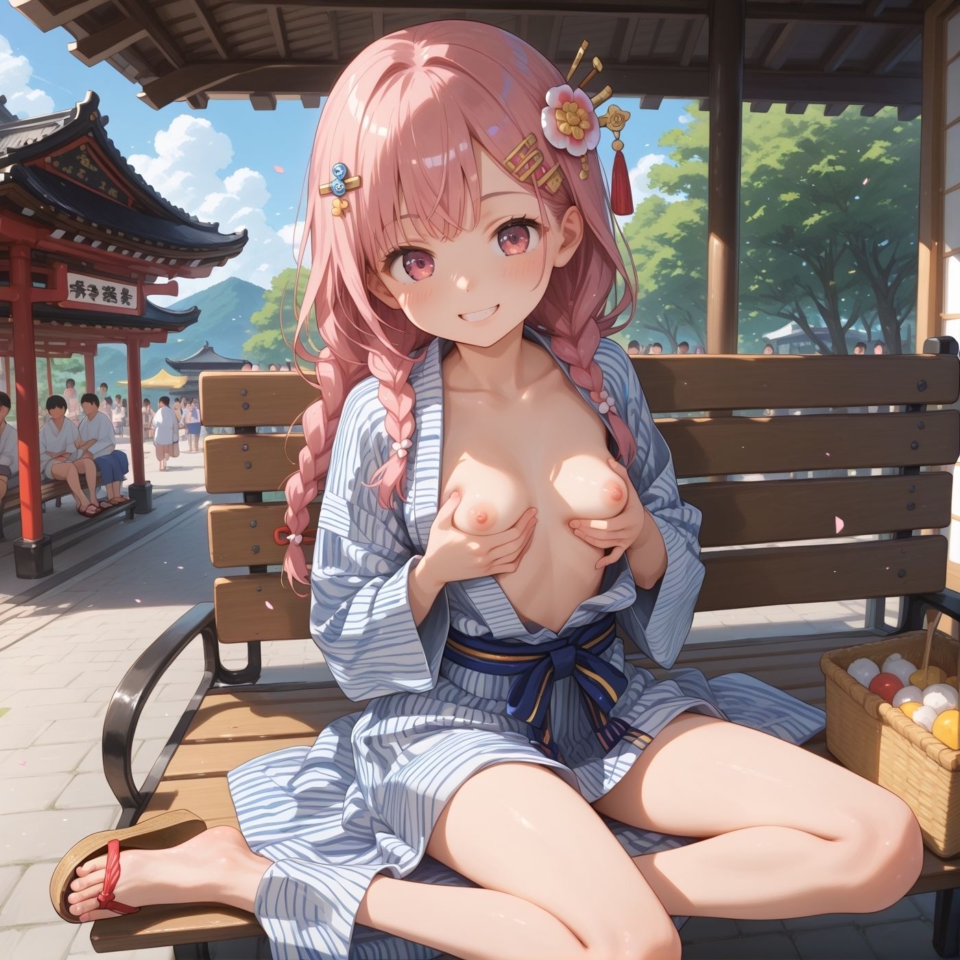 サンプル画像5:浴衣、、、どう？【浴衣美少女の厳選CG227枚収録】(アオとハル) [d_614480]