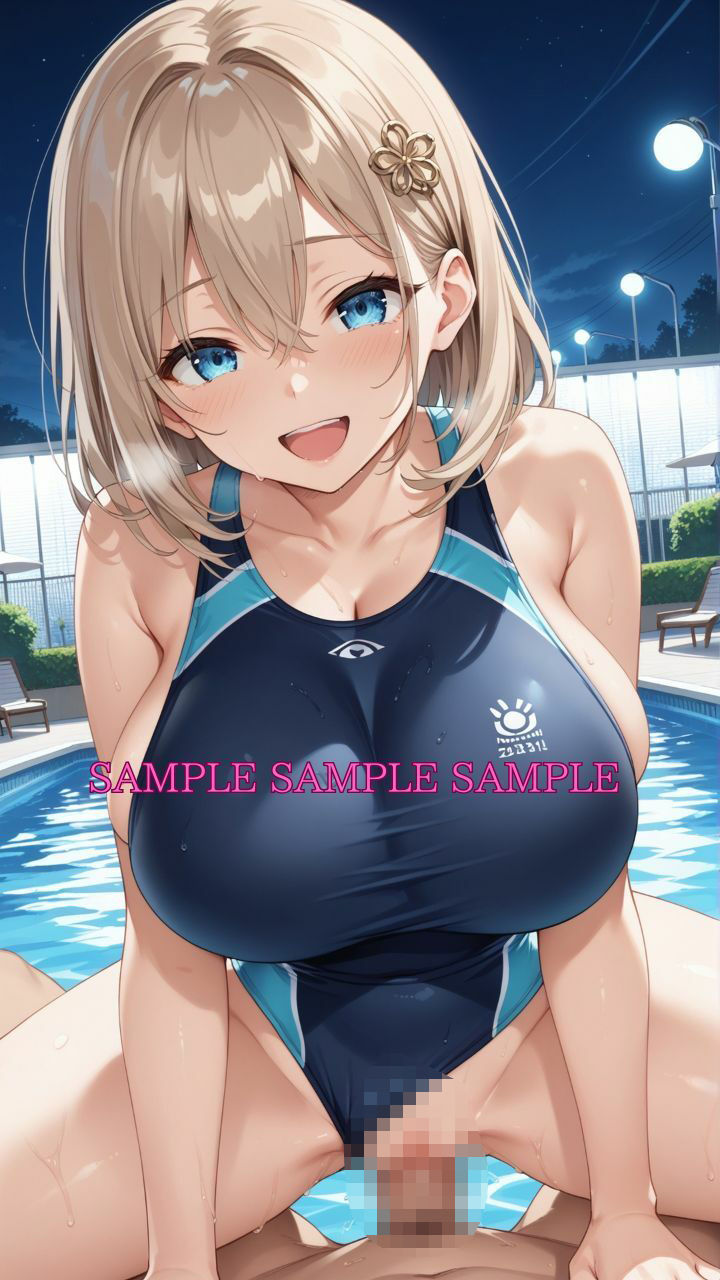 サンプル画像6:男女比1対10000の世界 競泳女子とセックスし放題でちんぽが乾く暇もないヤリ放題ハーレムライフ！！(TailorFetiAI-Pix) [d_614506]