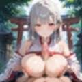 通り雨の中の美しき巫女たち・200枚