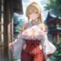 通り雨の中の美しき巫女たち・200枚