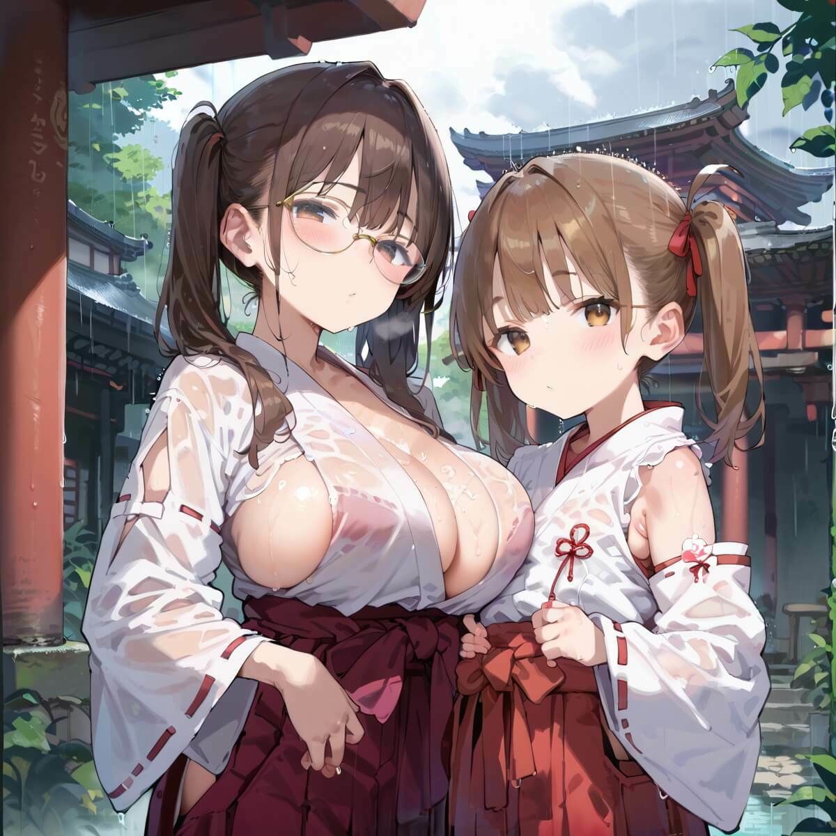 サンプル画像6:通り雨の中の美しき巫女たち2・200枚(ヲタクと恋の相談室) [d_614546]