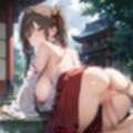 通り雨の中の美しき巫女たち2・200枚