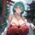通り雨の中の美しき巫女たち2・200枚