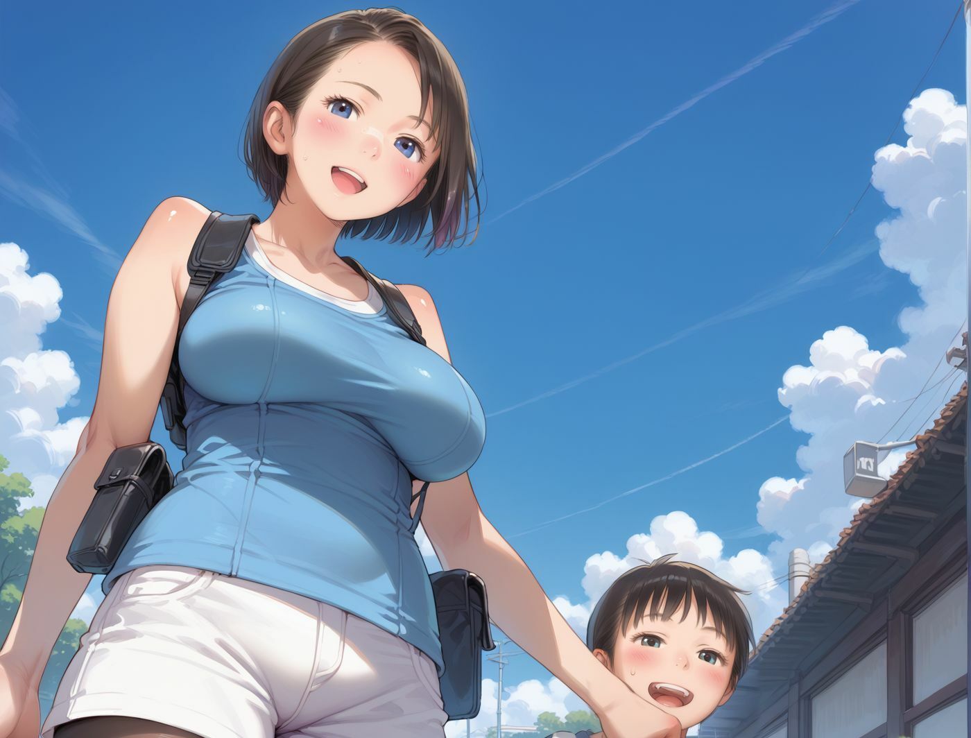 夏のビーチでロリ顔巨乳人妻を強●孕ませ 画像7