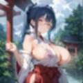 通り雨の中の美しき巫女たち5・200枚