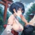 通り雨の中の美しき巫女たち6・200枚