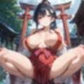 通り雨の中の美しき巫女たち8・200枚