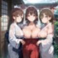 通り雨の中の美しき巫女たち8・200枚