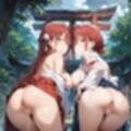 通り雨の中の美しき巫女たち9・200枚