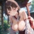 通り雨の中の美しき巫女たち9・200枚