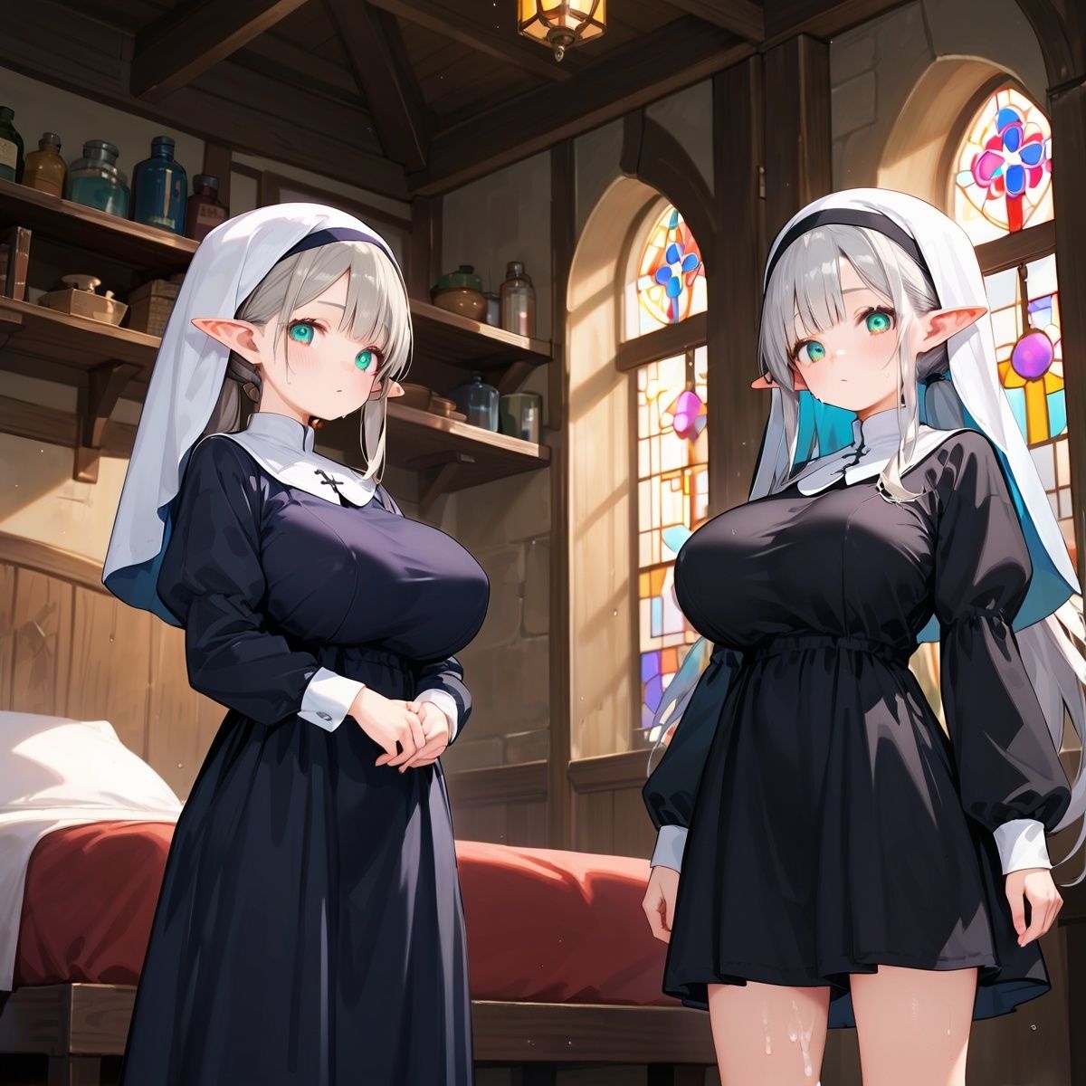 サンプル画像5:巨乳エルフに大量中出し！〜背徳のシスター編〜 Vol.5(午後三時のバカンス) [d_614594]