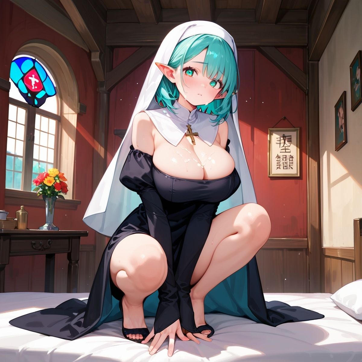 サンプル画像5:巨乳エルフに大量中出し！〜背徳のシスター編〜 Vol.6(午後三時のバカンス) [d_614599]