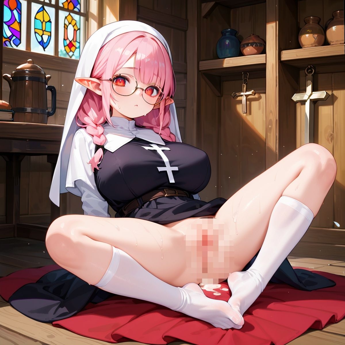 サンプル画像4:巨乳エルフに大量中出し！〜背徳のシスター編〜 Vol.8(午後三時のバカンス) [d_614605]