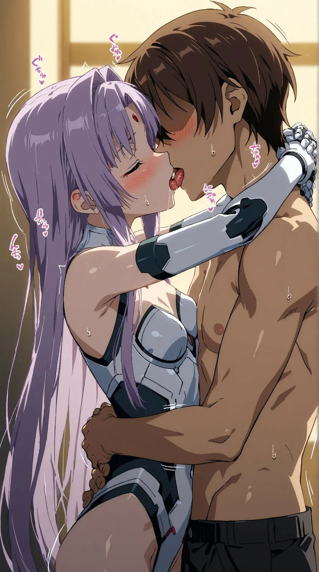 サンプル画像3:スレンダーサイボーグ美少女との甘いひと時(AI甘美寮) [d_614711]