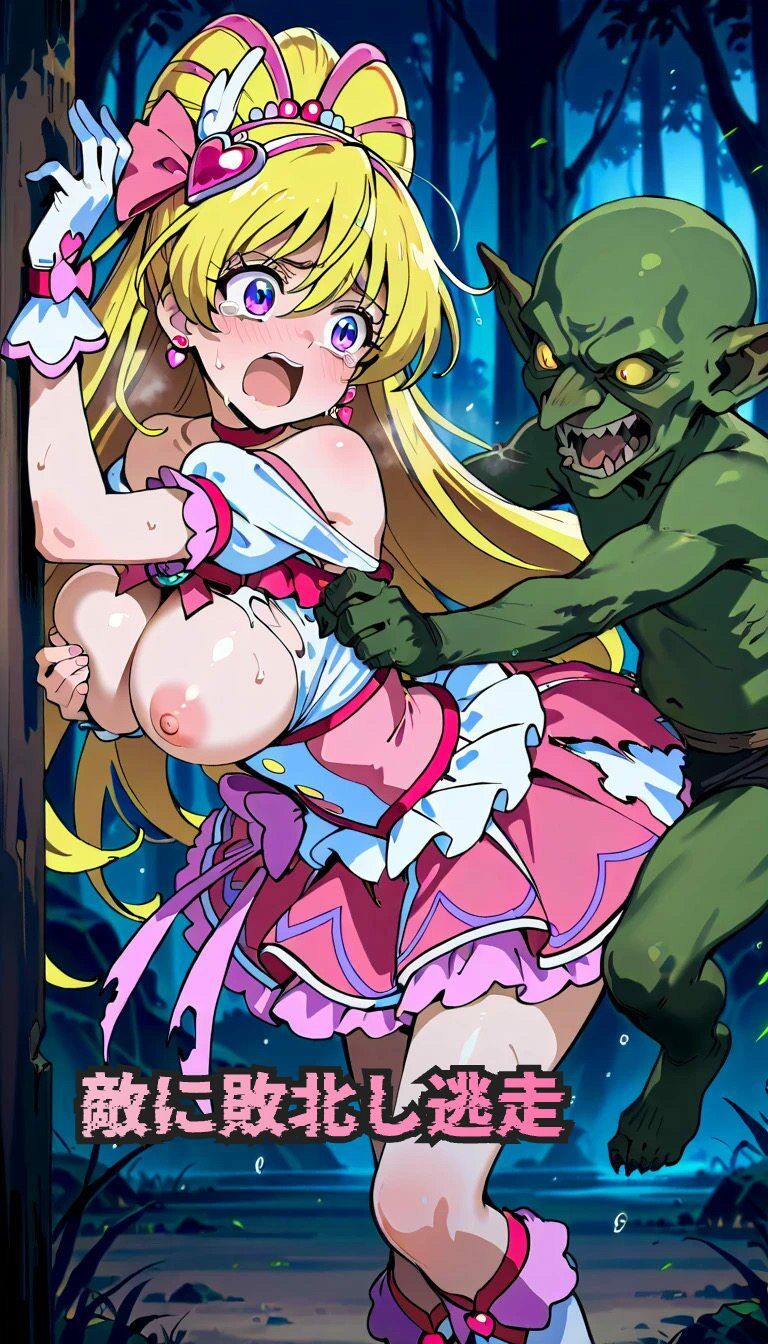 キュ◯アイドル敗北  ゴブリン◯姦 画像1