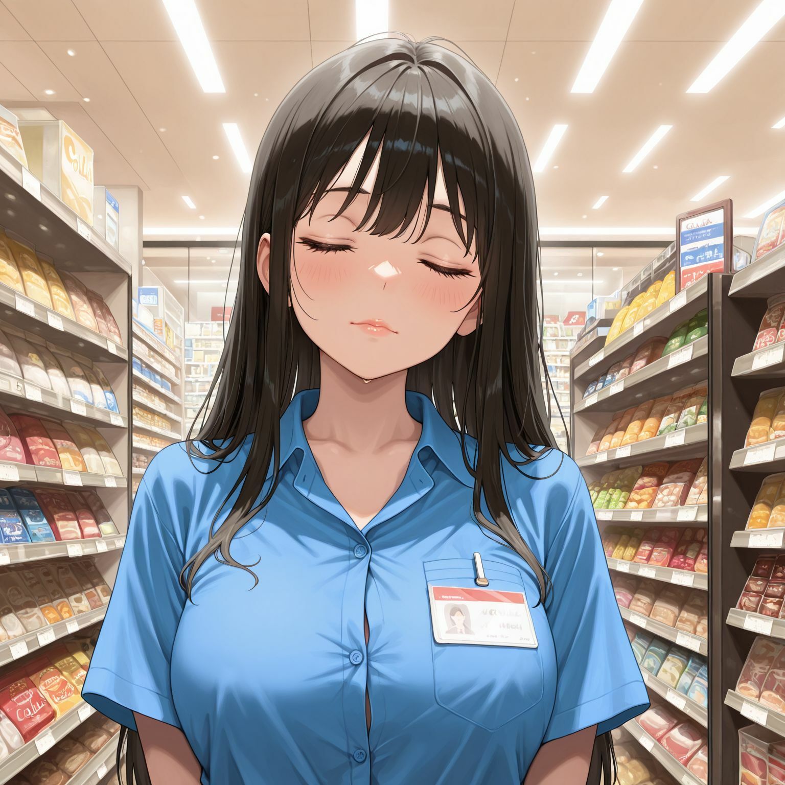 サンプル画像2:爆乳制服店員〜お店に貢献する看板娘との種付けSEX(ょう 出版) [d_614758]