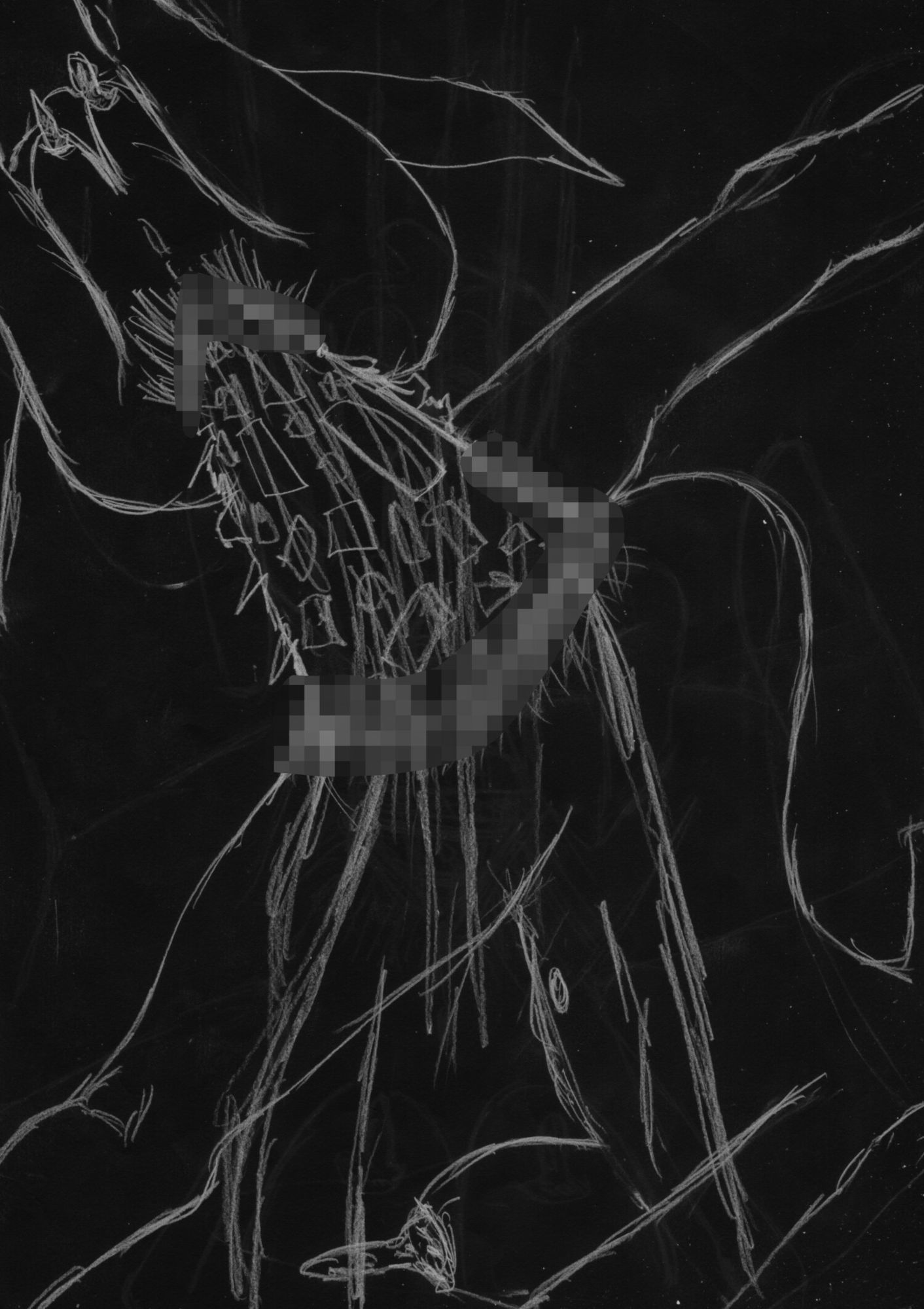 サンプル画像2:黒よりも黒い黒戯絵集「マネキンポーズ2」(黒納豆) [d_614837]