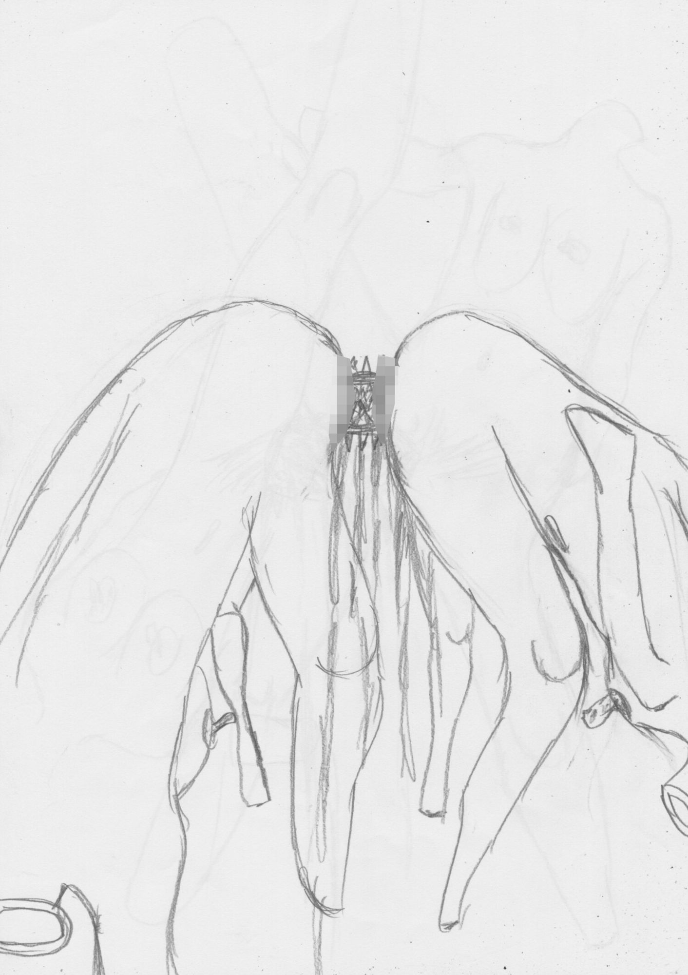 サンプル画像3:黒よりも黒い黒戯絵集「マネキンポーズ2」(黒納豆) [d_614837]