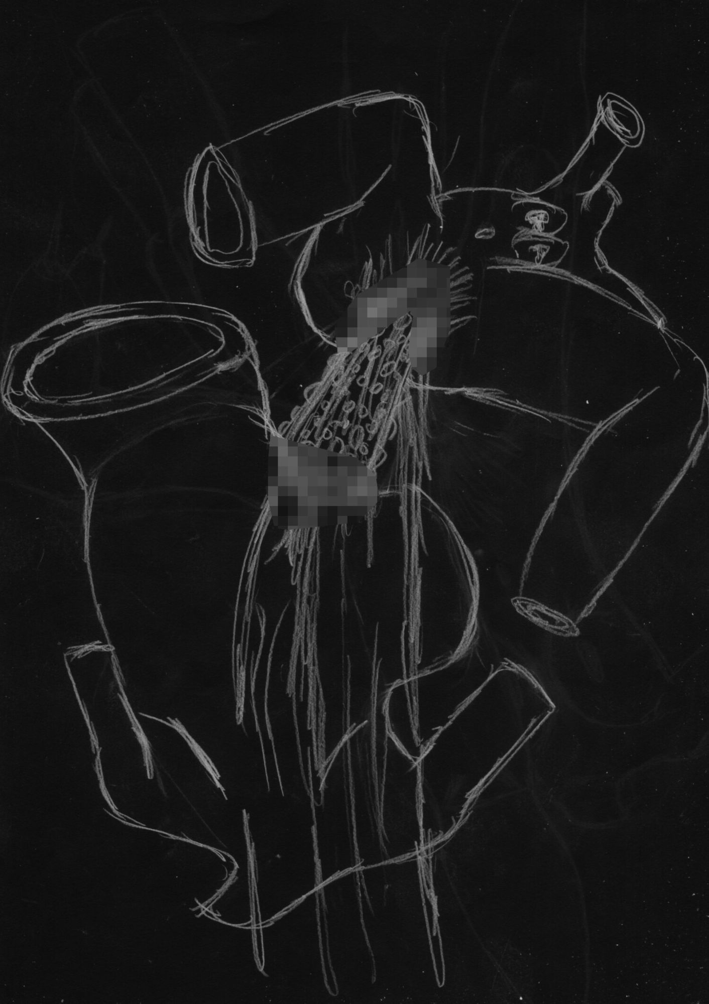 サンプル画像4:黒よりも黒い黒戯絵集「マネキンポーズ2」(黒納豆) [d_614837]