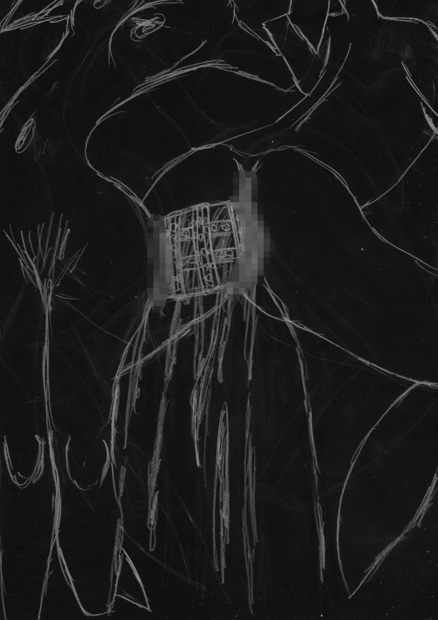 サンプル画像6:黒よりも黒い黒戯絵集「マネキンポーズ2」(黒納豆) [d_614837]