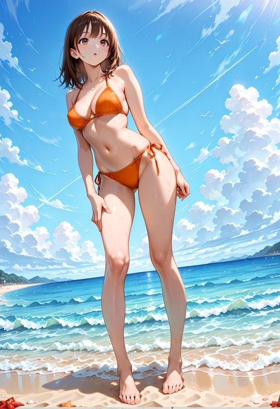 サンプル画像5:茶髪ちゃんの写真集 -Sea Murmurs-(aru’s art studio) [d_614963]