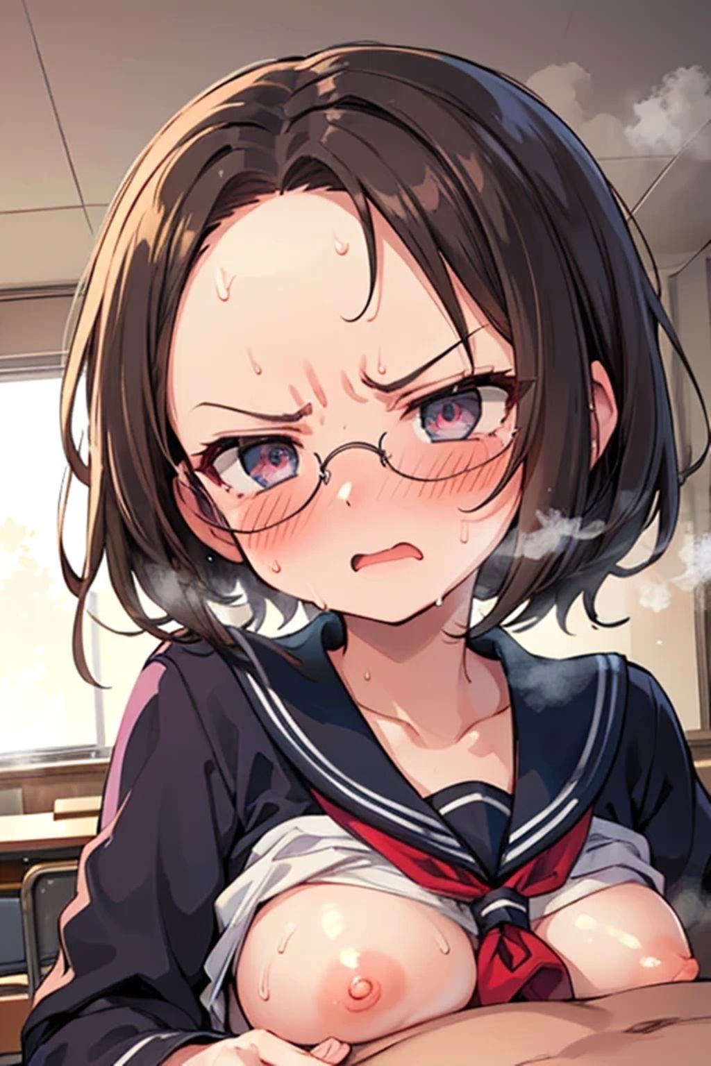 サンプル画像3:にらまれ〇ぷ。同じクラスだけど好感度ゼロの女子に嫌な顔されながらS〇Xする僕。(くまとねこ屋) [d_615080]