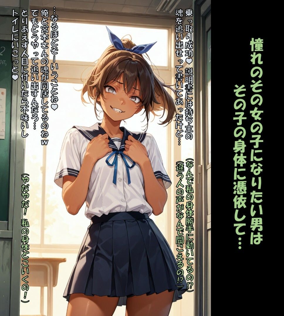 サンプル画像2:【人格射精】好きな娘の身体乗っ取って人格排泄 人生横取りして幸せになる弱男の話【ダーク】(性転の空) [d_615263]