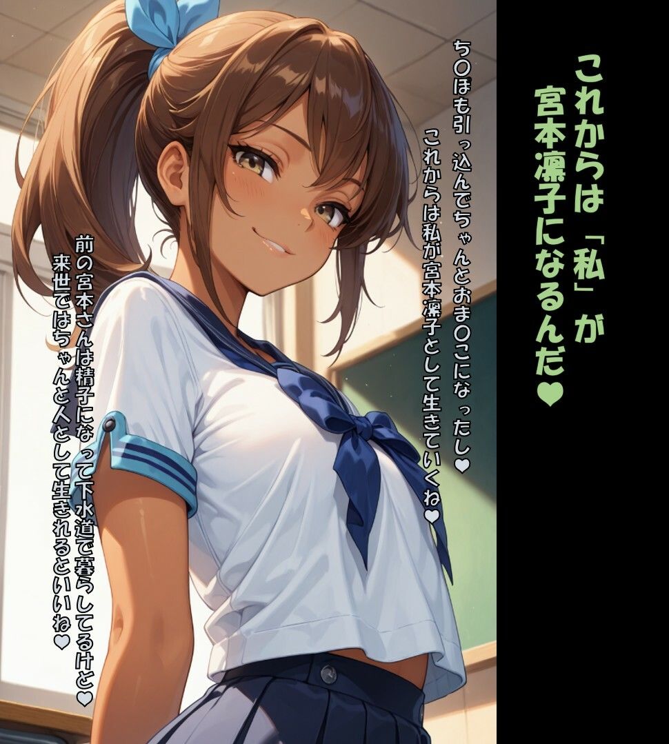 サンプル画像4:【人格射精】好きな娘の身体乗っ取って人格排泄 人生横取りして幸せになる弱男の話【ダーク】(性転の空) [d_615263]