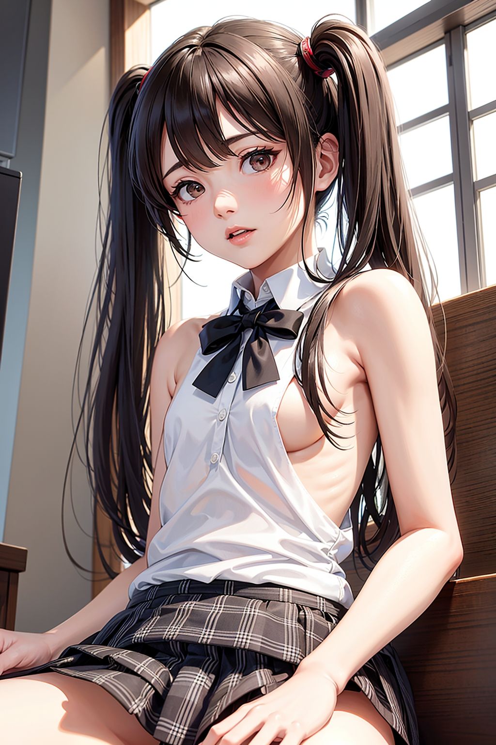 脱衣の天使たち キュートなツインテール イラスト版 画像2