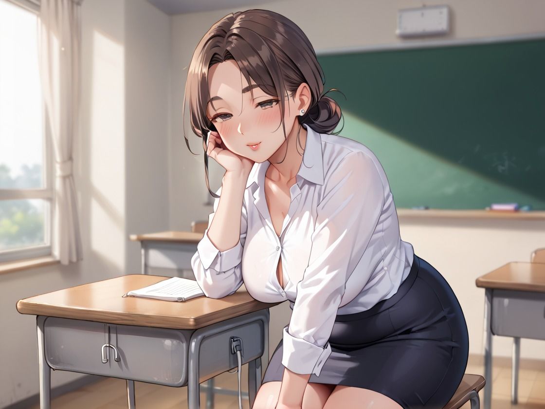 人妻教師に種付け 画像2