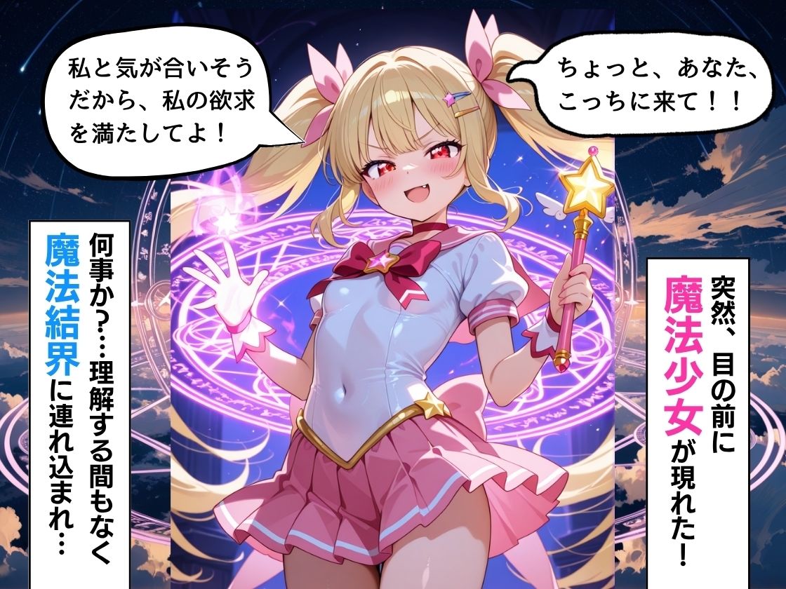 魔法少女に結界内へ連れ込まれて、中だしをせがまれる  〜誘惑魔法は突然に〜 画像1