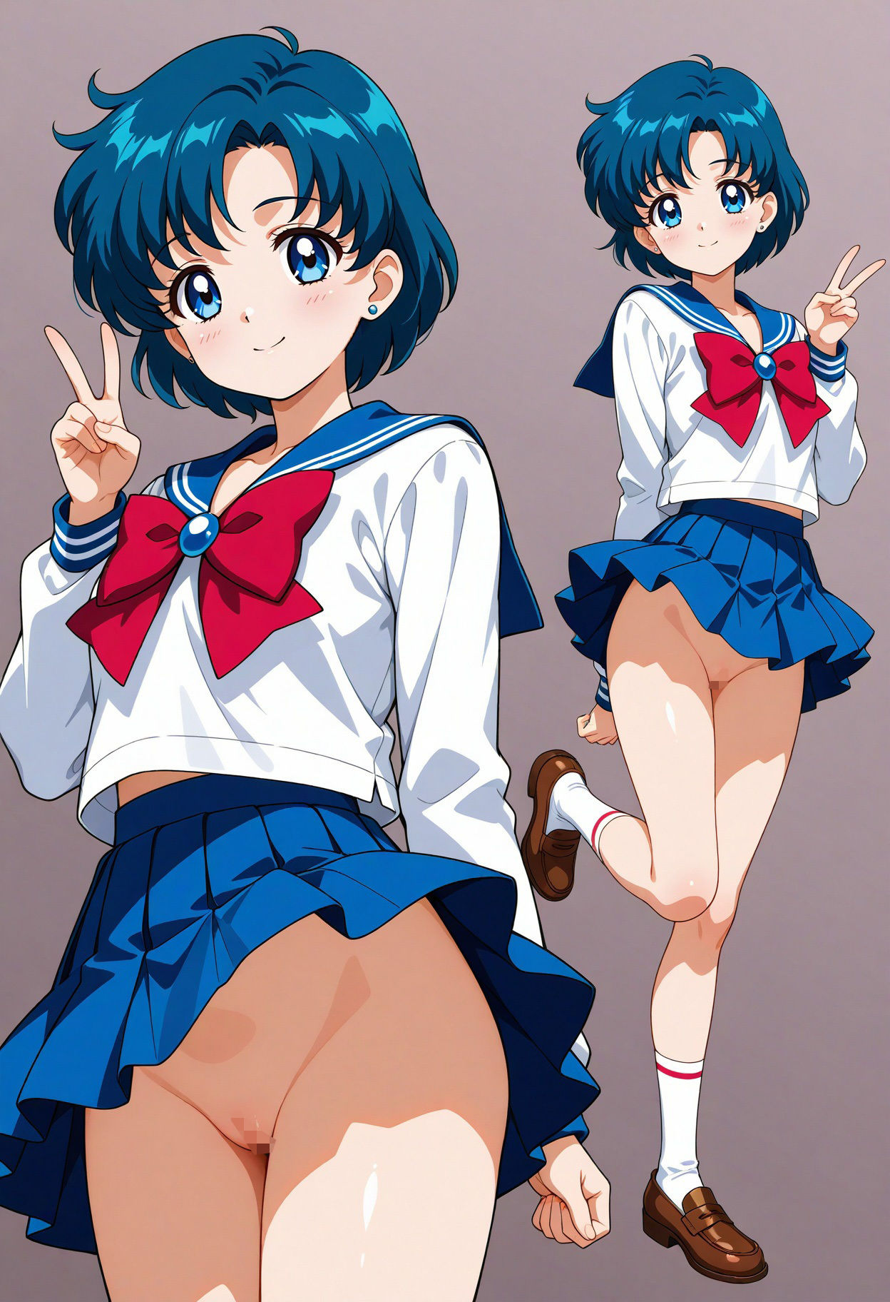 サンプル画像3:立ち絵とローアングル【水野亜美風1】(Lunarith) [d_615578]