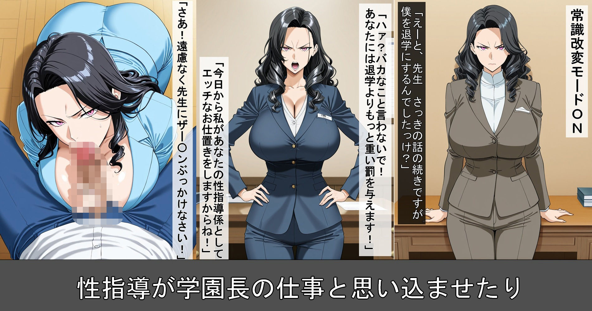 サンプル画像4:性悪女学園長に怪しいアプリで復讐(豚鬼オーク@AIイラスト) [d_615678]