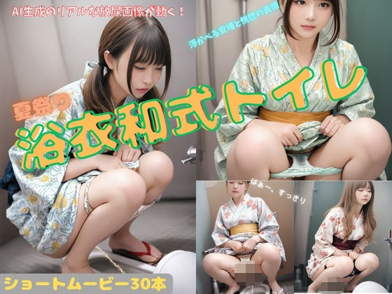 夏祭り 浴衣和式トイレ【P-AI planning】