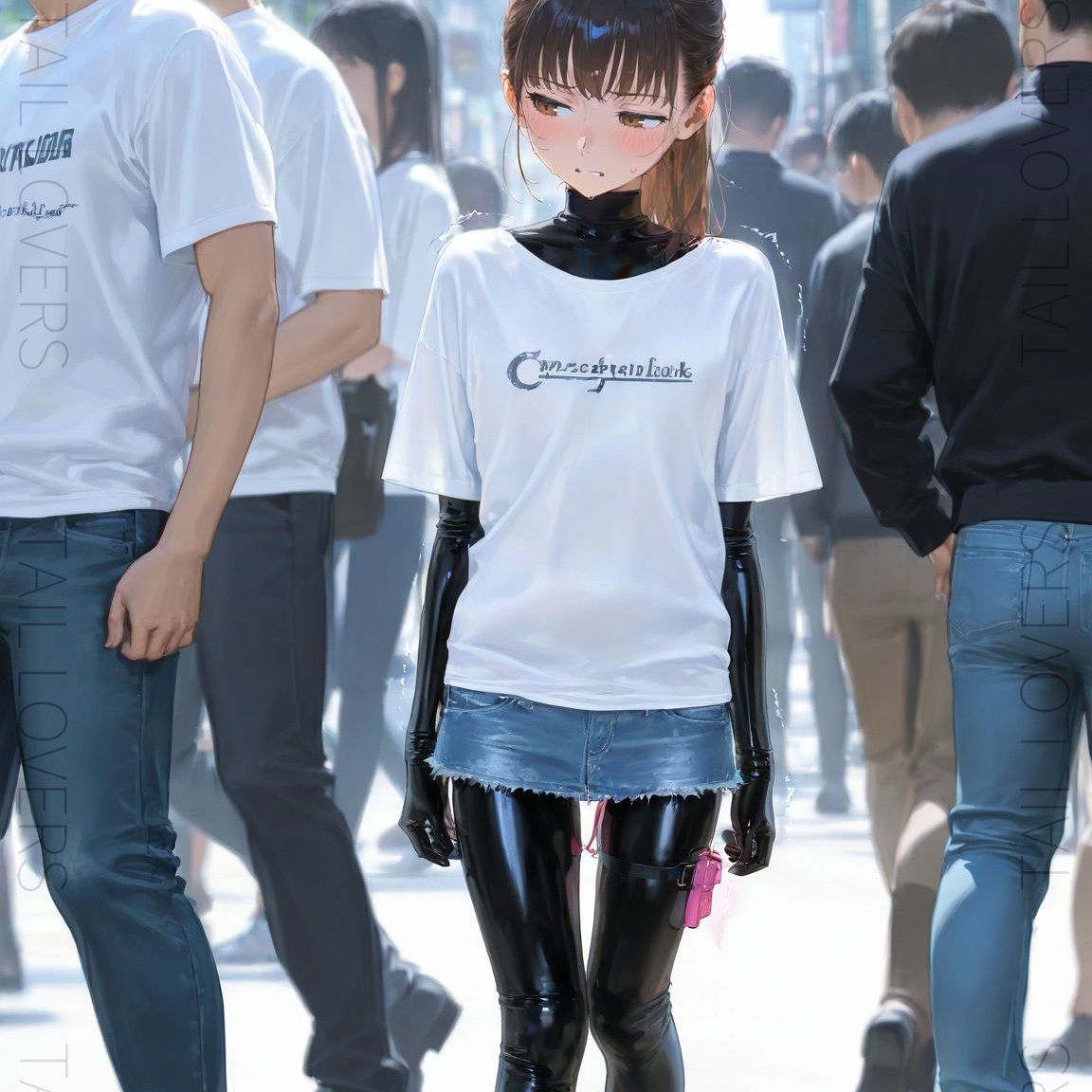 サンプル画像6:ラバースーツと仕込みローター｜Silent Vibrations in Shiny Skin【238枚＋24秒movie】(TAIL LOVERS) [d_615705]