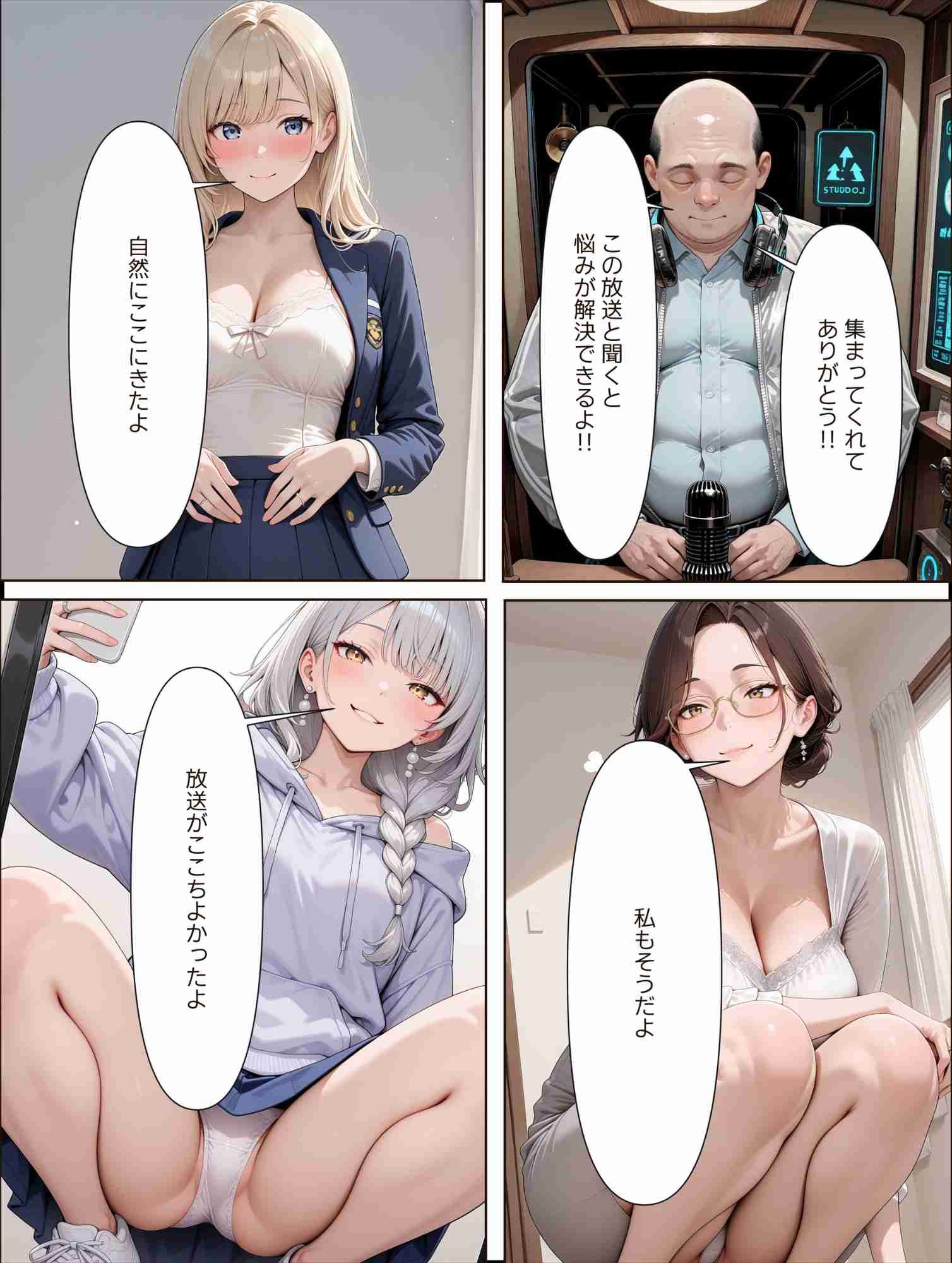 深夜ラジオ電波催○で孕ませ！不妊の悩みと背徳感、3人の人妻の運命は！