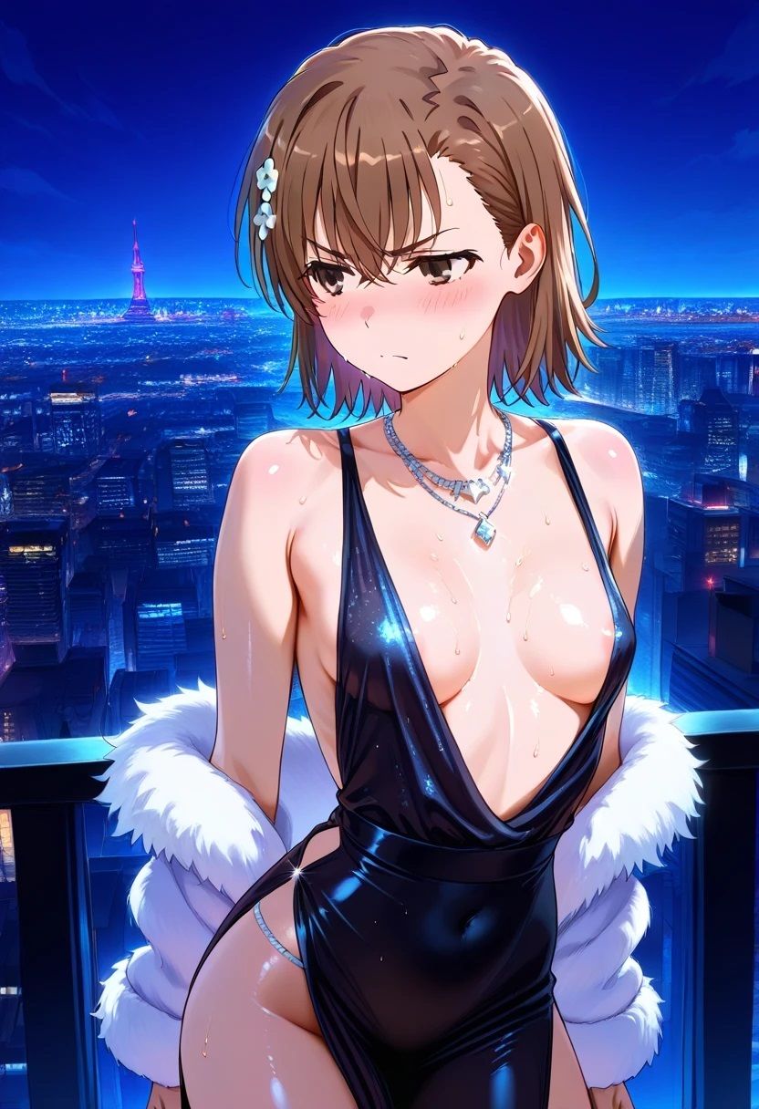 御坂〇琴 黒エレガントドレス 画像2